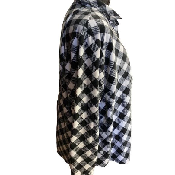 RIDERS‎ by LEE, Women’s Flannel Shirt, Size XXL/XXG/TTG, Black & White checked - Picture 2 of 9